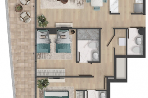 Byt v Al Marjan Island, Ras Al Khaimah, SAE 2 ložnice, 112 m² Č.: 598590 - fotografie 22