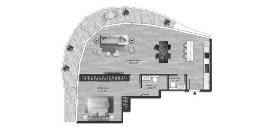 Byt v THE BEACH HOUSE v Al Marjan Island, Ras Al Khaimah, SAE 1 ložnice, 135.95 m² Č.: 386829