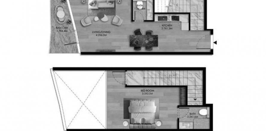 Byt v THE BEACH HOUSE v Al Marjan Island, Ras Al Khaimah, SAE 1 ložnice, 80.94 m² Č.: 386828