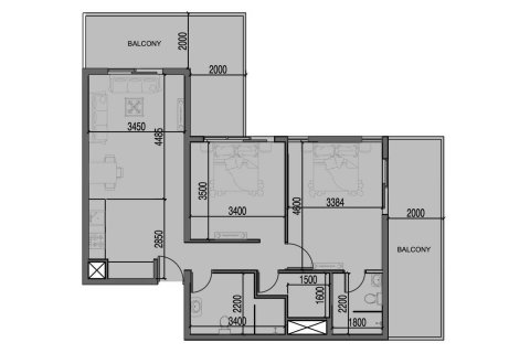 Byt v Al Haseen Residences 3 v Dubai, SAE 2 ložnice, 102.13 m² Č.: 538217 - fotografie 1