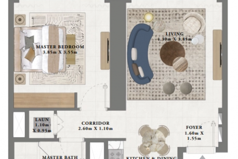 Leilighet til salgs i Ras Al Khor, Dubai, Emiratene 1 soverom, 70 kvm Nr. 610792 - Foto 11