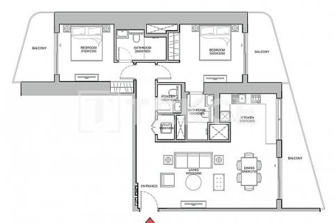 Byt v Meydan, Dubai, SAE 2 ložnice, 108 m² Č.: 619466 - fotografie 14