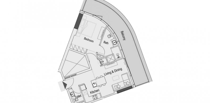 Byt v 15 Cascade v Motor City, Dubai, SAE 1 ložnice, 82.87 m² Č.: 580138