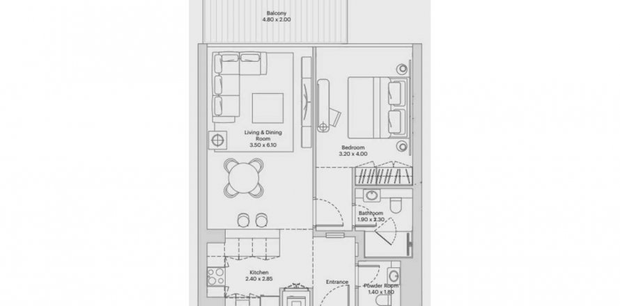 Apartment in ELEVE in Downtown Jebel Ali, Dubai, UAE 1 bedroom, 72.65 sq.m. № 421075