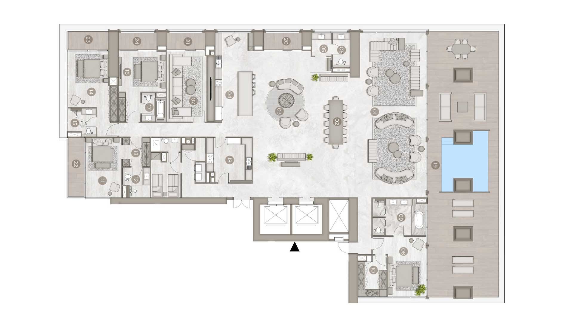 Exotic Luxury Penthouse Level photo