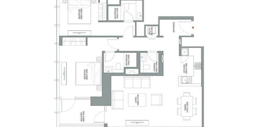 Byt v The Element at Sobha One v Mohammed Bin Rashid City, Dubai, SAE 2 ložnice, 110.01 m² Č.: 580120