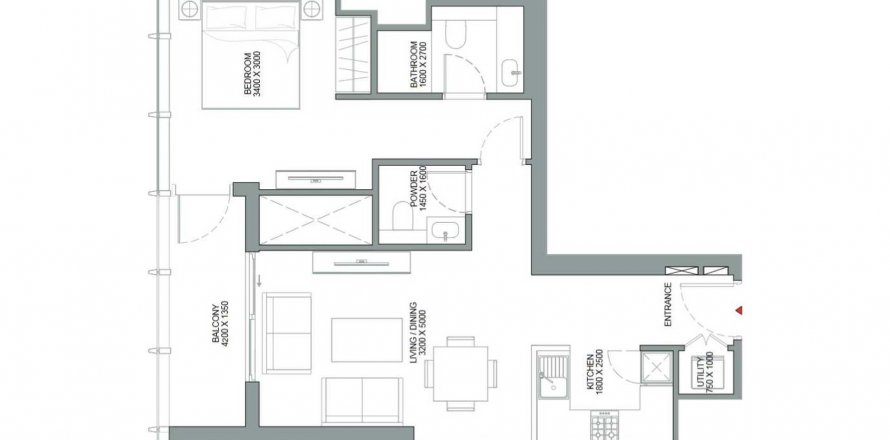 Apartment in The Element at Sobha One in Mohammed Bin Rashid City, Dubai, UAE 1 bedroom, 70 sq.m. № 580118