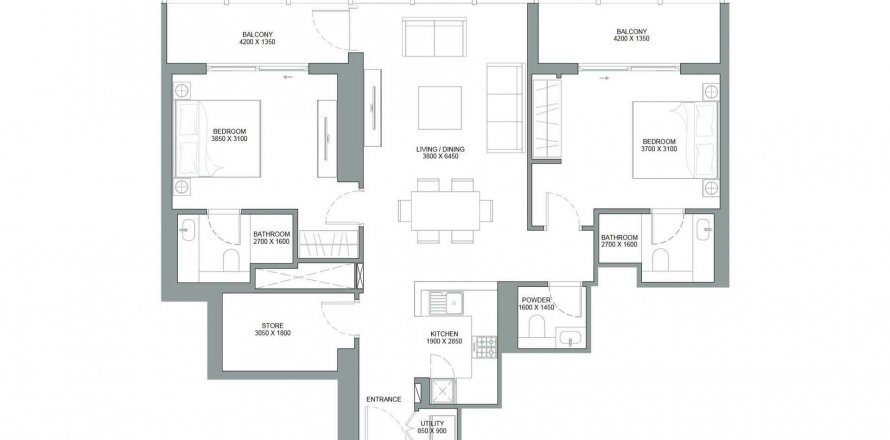 Byt v The Element at Sobha One v Mohammed Bin Rashid City, Dubai, SAE 2 ložnice, 113.05 m² Č.: 580119