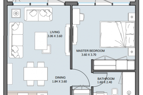 Müüa katusekorter asukohaga Al Reem Island, Abu Dhabi, AÜE: 1 magamistoaga, 66 m² Nr 599549 - pilt 11