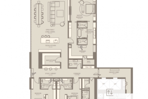 Apartemen di Dubai, UEA 3 kamar tidur, 528 m2 nomor 598562 - foto 8