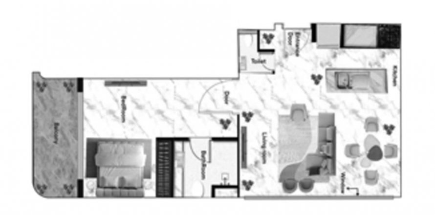 Apartment in Trillium Heights in Al Satwa, Dubai, UAE 1 bedroom, 66.19 sq.m. № 590053