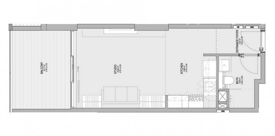 Byt v THE GRANDALA v Al Satwa, Dubai, SAE 46.13 m² Č.: 395534