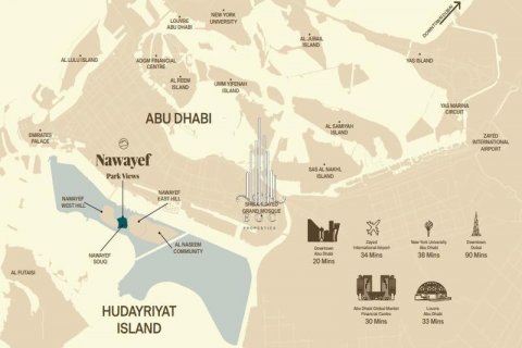 Byt v Al Hudayriat Island, Abu Dhabi, SAE 2 ložnice, 162.8 m² Č.: 577783 - fotografie 23