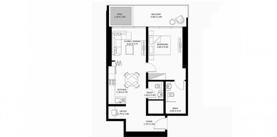 Apartment in ELITZ 3 in Jumeirah Village Circle, Dubai, UAE 1 bedroom, 80.42 sq.m. № 320377