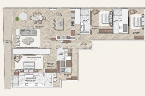 Apartment in Dubai, UAE 2 bedrooms, 225 sq.m. № 633191 - photo 15