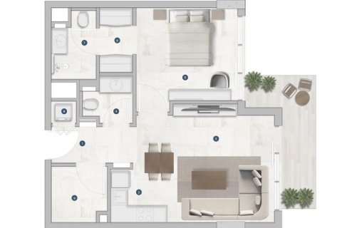 Apartament në Dubai, Emiratet e Bashkuara Arabe 1 dhomë gjumi, 66 m2. № 598551 - Foto 15