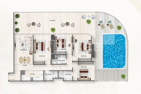 Byt v Jumeirah Village Triangle, Dubai, SAE 3 ložnice, 144 m² Č.: 633282 - fotografie 17