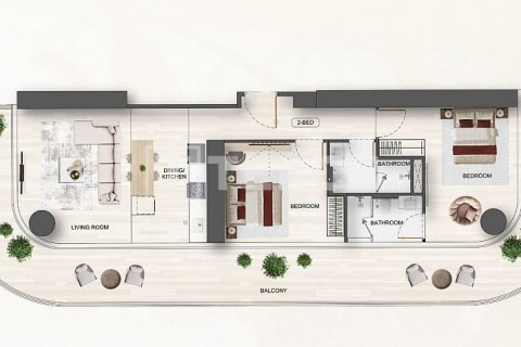 Byt v Jumeirah Village Triangle, Dubai, SAE 3 ložnice, 144 m² Č.: 633282 - fotografie 14