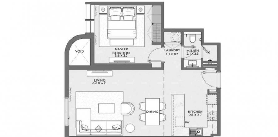 Apartment in CELLO RESIDENCES in Jumeirah Village Circle, Dubai, UAE 1 bedroom, 68.1 sq.m. № 393493
