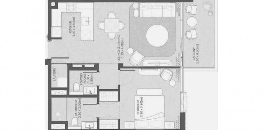 Apartment in District One Naya Residences in Meydan, Dubai, UAE 1 bedroom, 66.26 sq.m. № 582273