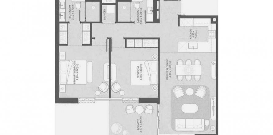 Byt v District One Naya Residences v Meydan, Dubai, SAE 2 ložnice, 102.11 m² Č.: 582277
