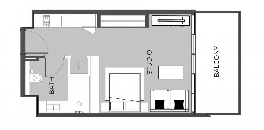 Apartment sa The Boulevard sa Dubai Land, UAE 43.01 sq.m. № 573655