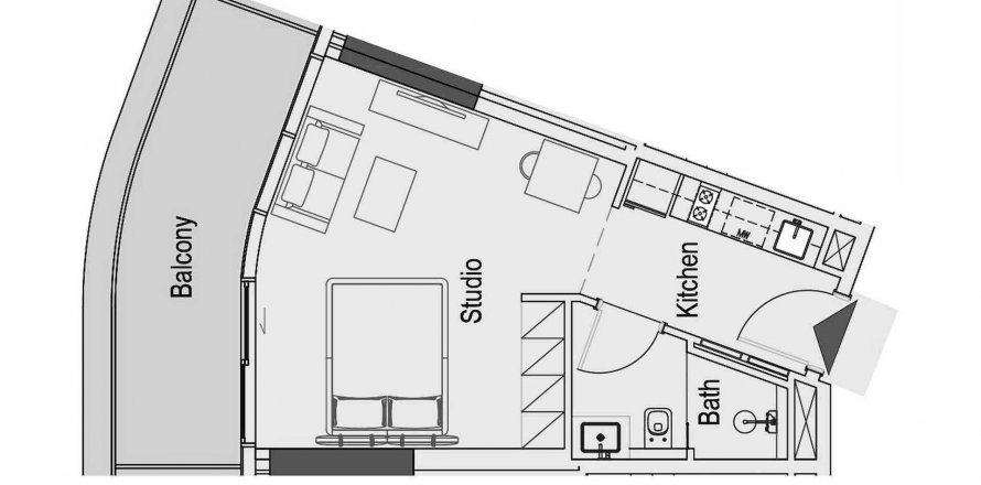 Byt v 15 Cascade v Motor City, Dubai, SAE 49.32 m² Č.: 580137