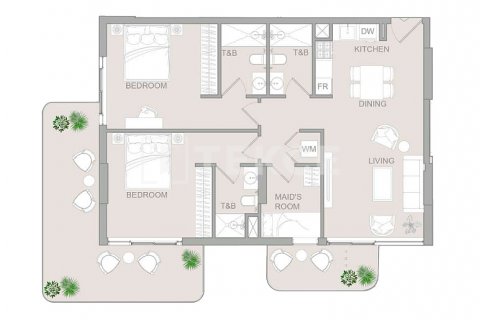 Byt v Jumeirah Village Circle, Dubai, SAE 2 ložnice, 114 m² Č.: 589362 - fotografie 24