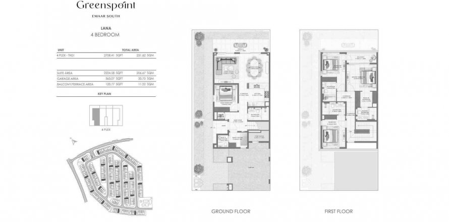 Řadový dům v Greenspoint v Dubai South (Dubai World Central), SAE 4 ložnice, 251.58 m² Č.: 581096