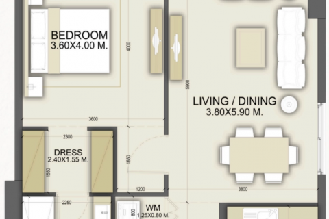 Apartemen di Dubai, UEA 1 kamar tidur, 75 m2 nomor 623066 - foto 21