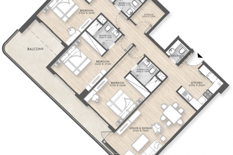 Byt v Deira, Dubai, SAE 3 ložnice, 156 m² Č.: 623065 - fotografie 9