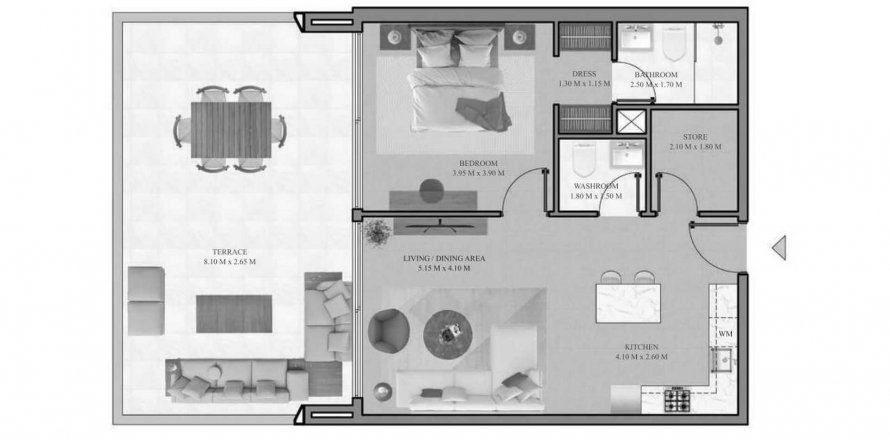 Apartment in Arista One in Al Satwa, Dubai, UAE 1 bedroom, 107.12 sq.m. № 582233