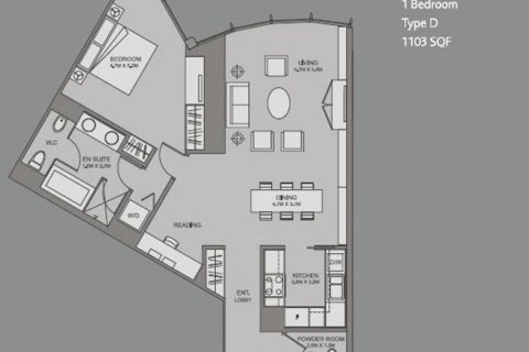 Apartament në Dubai, Emiratet e Bashkuara Arabe 1 dhomë gjumi, 102 m2. № 542309 - Foto 6