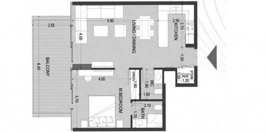 Apartament në Celia Gardens në Nadd Al Sheba, Dubai, Emiratet e Bashkuara Arabe 1 dhomë gjumi, 78.04 m2. № 576736