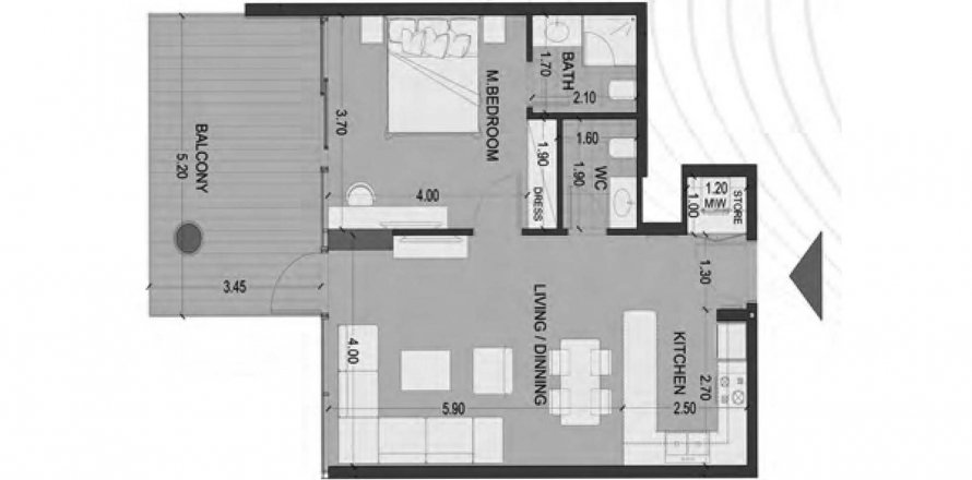 Byt v Celia Gardens v Nadd Al Sheba, Dubai, SAE 1 ložnice, 80.18 m² Č.: 576735