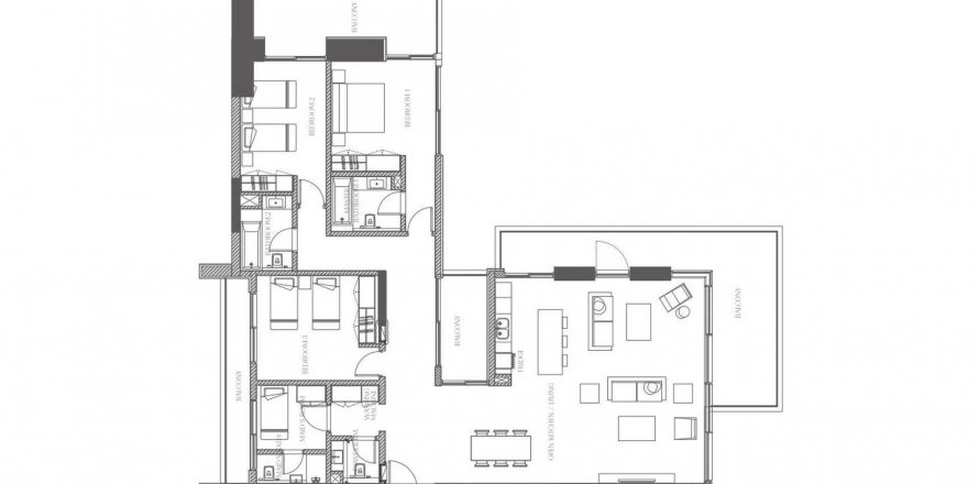 Apartament në Creekside Residence në Al Zorah, Ajman, Emiratet e Bashkuara Arabe 3 dhoma gjumi, 248.24 m2. № 610826