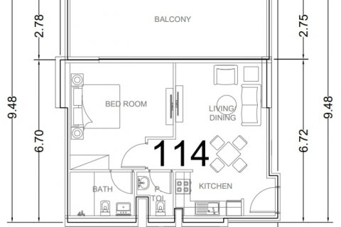 Appartamento in vendita a Dubai Land, Dubai, EAU 1 camera da letto, 78.59 mq. № 576122 - foto 6
