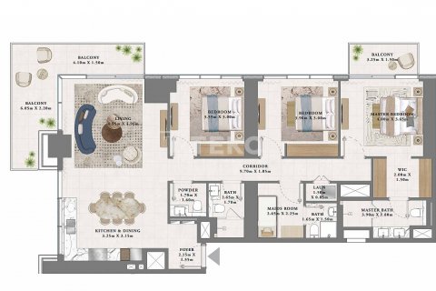 Byt v Dubai, SAE 3 ložnice, 171 m² Č.: 588866 - fotografie 11