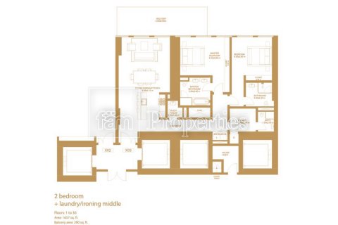 Apartament në Dubai, Emiratet e Bashkuara Arabe 2 dhoma gjumi, 202.2 m2. № 622238 - Foto 10