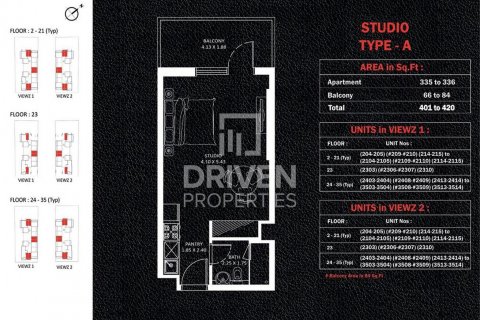 Jumeirah Lake Towers、Dubai、UAE にあるマンション販売中 1部屋、38 m2、No602031 - 写真 20