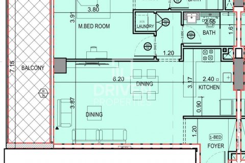 Byt v Jumeirah Village Circle, Dubai, SAE 1 ložnice, 88 m² Č.: 602165 - fotografie 13