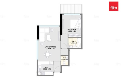 Byt v Dubai, SAE 1 ložnice, 71.4 m² Č.: 621881 - fotografie 18