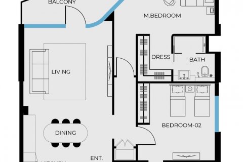 Müüa korter asukohaga Dubai, AÜE: 2 magamistoaga, 111 m² Nr 598565 - pilt 18