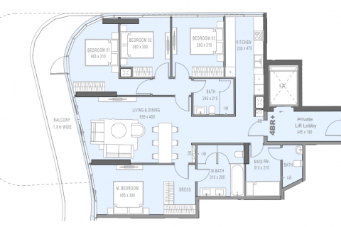 Apartmen di Al Reem Island, Abu Dhabi, UAE 4 bilik tidur, 172 meter persegi № 598567 - foto 2