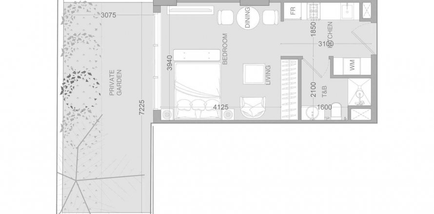 Apartament në Ir1dian Park 2 në Jumeirah Village Circle, Dubai, Emiratet e Bashkuara Arabe 55.9 m2. № 586027