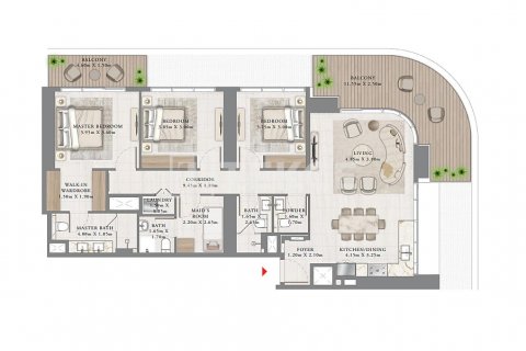 Apartment in Dubai Harbour, UAE 2 bedrooms, 128 sq.m. № 545677 - photo 10