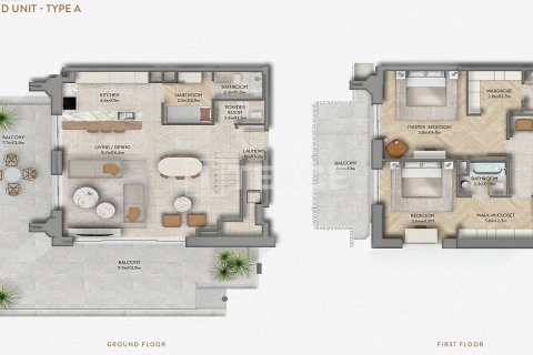 Byt na Yas Island, Abu Dhabi, SAE 3 ložnice, 205 m² Č.: 619513 - fotografie 17