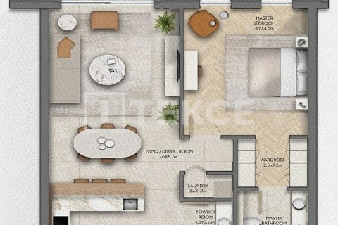 Byt na Yas Island, Abu Dhabi, SAE 3 ložnice, 205 m² Č.: 619513 - fotografie 16