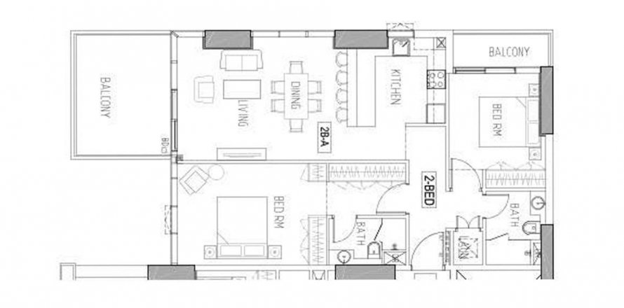 Dzīvoklis GOLF GATE 2 Dubaijā, AAE 2 istabas, 105.13 m2 Nr. 388044