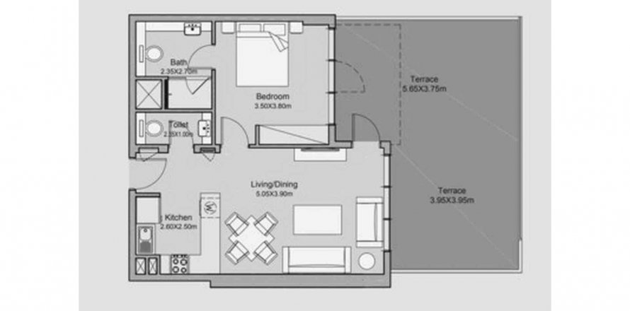 Apartament në MILLENNIUM TALIA RESIDENCES në Al Furjan, Dubai, Emiratet e Bashkuara Arabe 1 dhomë gjumi, 95.29 m2. № 402330